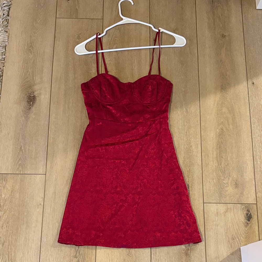 Princess Polly Red Mini Dress with Sweetheart Neckline